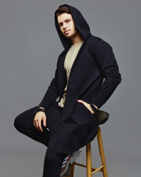 ankle length hooded coat