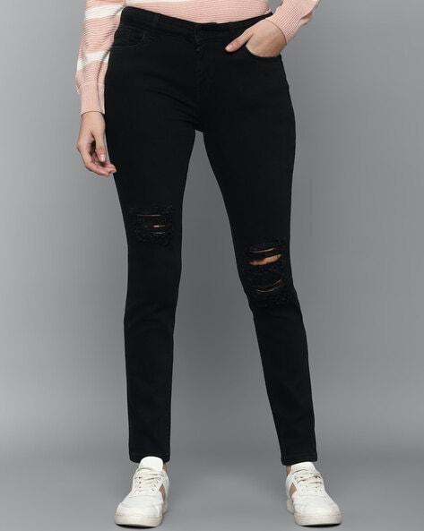 Allen Solly Distressed Slim Fit Jeans