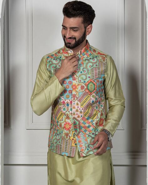 Buy Nehru Jacket With Kashmiri Aari Embroidery, Modi Jacket, Indian Jacket, Ethnic  Wear, Sleeveless Jacket, Waistcoat Traditional, Mens Suits Online in India  - Etsy