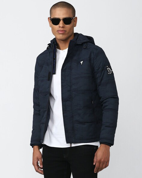 Buy Van Heusen Brand Logo Printed Hooded Tailored Jacket - Jackets