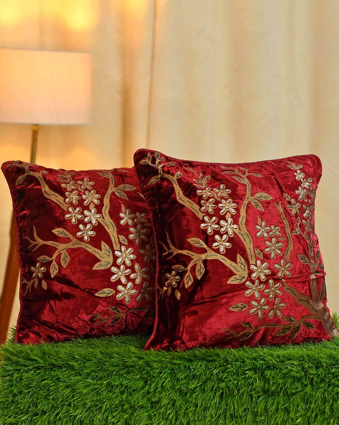 Maroon cushions hotsell