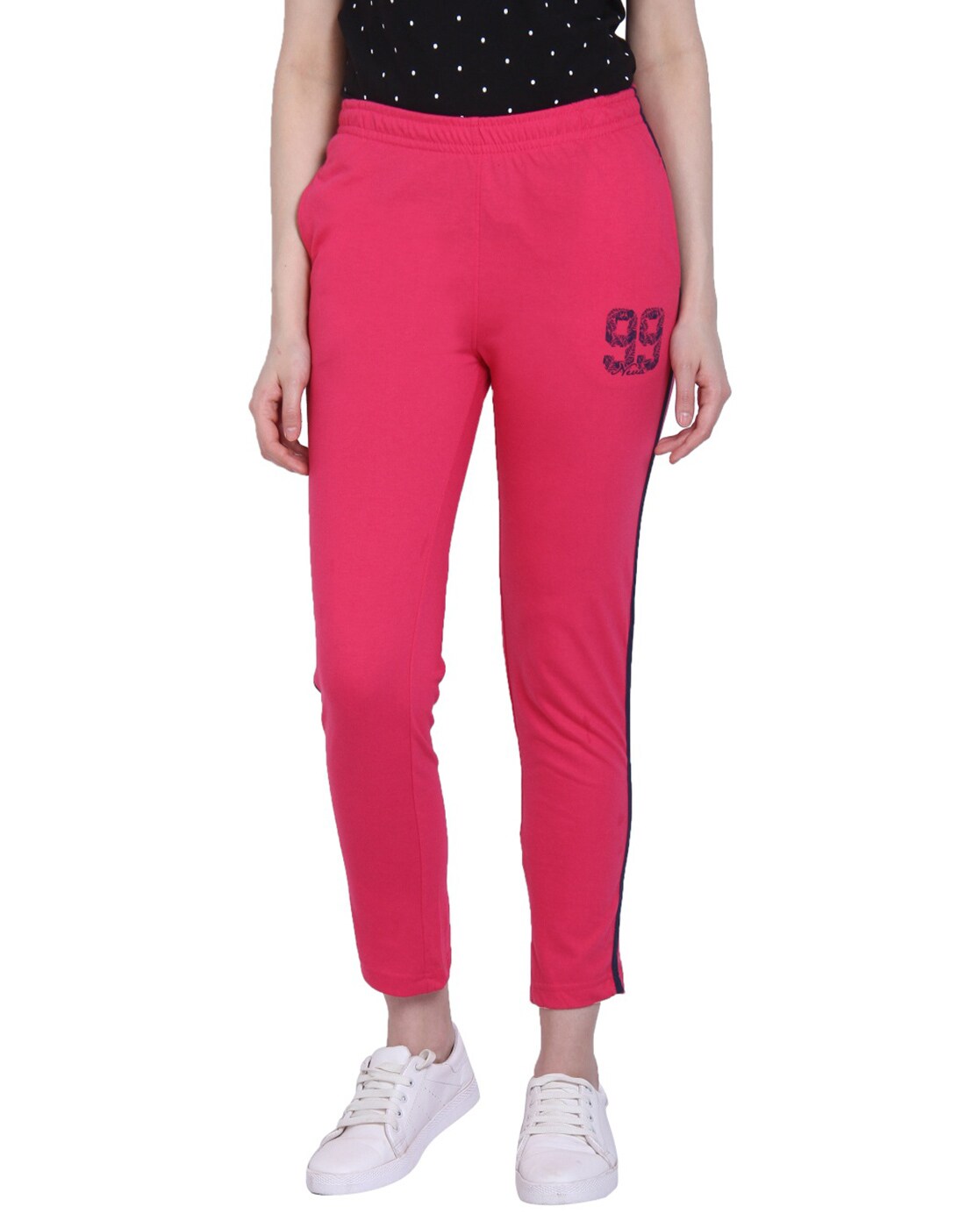 NEVA Women Cotton Capri Pants- Hot Pink