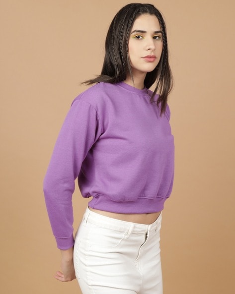 Buy Purple Sweatshirt Hoodies for Women by FREEHAND Online