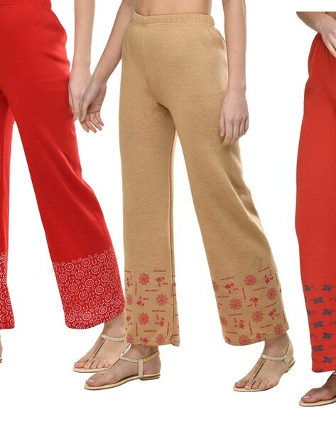 Buy Multicoloured Trousers & Pants for Women by INDIWEAVES Online