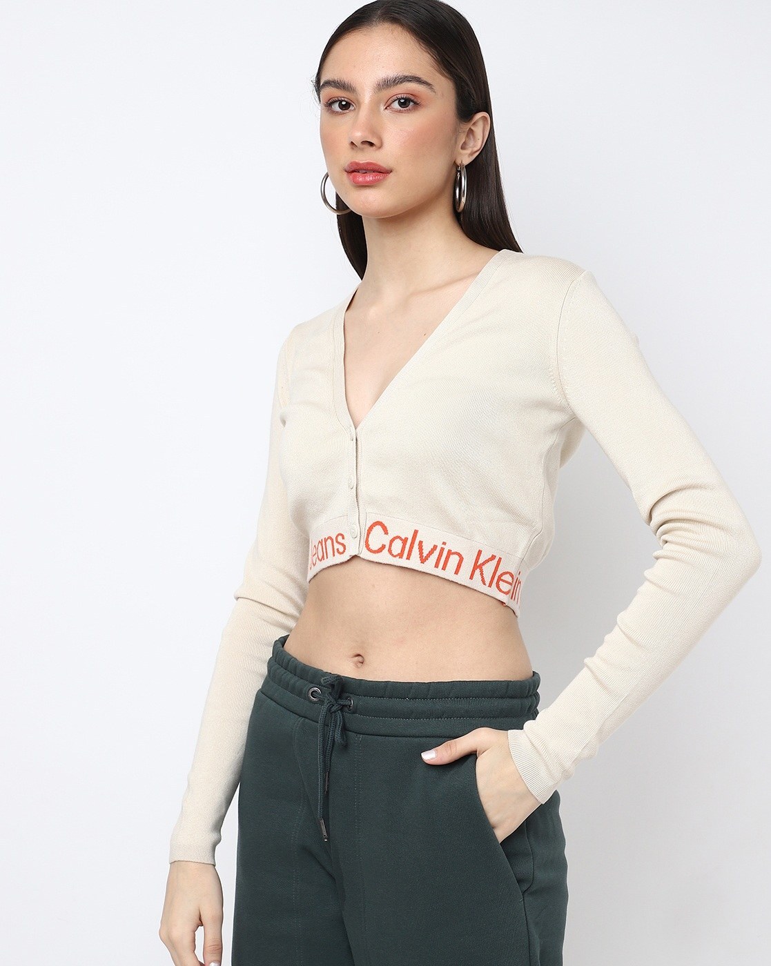 Calvin klein hotsell cropped cardigan