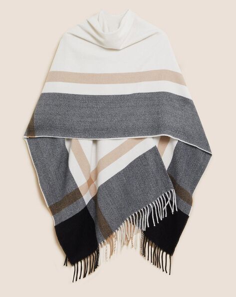 Cowl-Neck Ponchos with Tassels Price in India