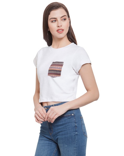 crop top with phone pocket