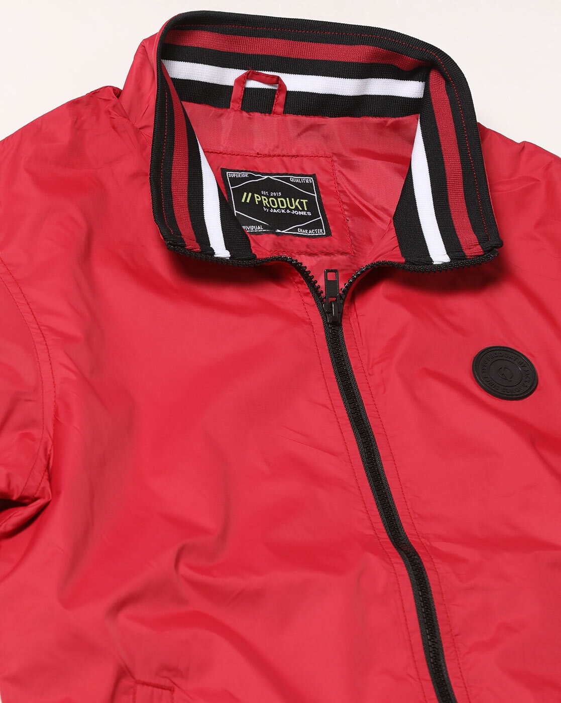 Produkt By Jack & Jones Zip-Front Bomber Jacket For Men (Red, L)