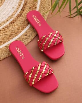 Buy Pink Flat Sandals for Women by GNIST Online