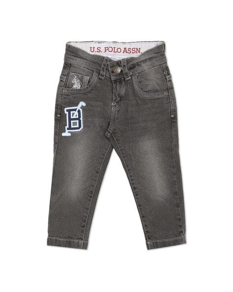 Mid-Wash Slim Fit Jeans