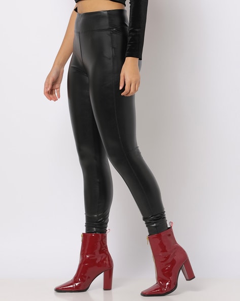Red Leather Leggings | WardrobeMag.com