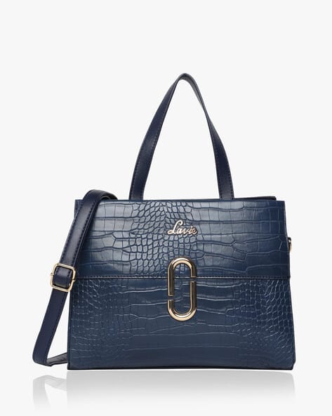 Croc Navy Mulberry Bag Mulberry Lily Croc-embossed Leather