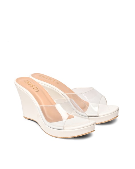 Clear platform best sale wedge heels