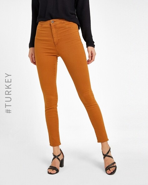 Buy Orange Trousers & Pants for Women by MADAME Online | Ajio.com