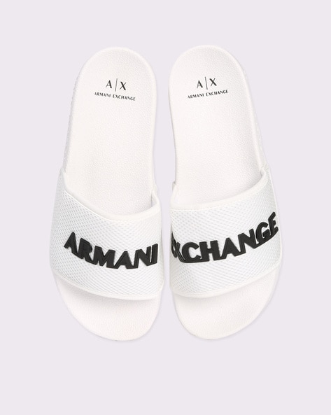 Logo Print Beach Sliders with Mesh Band