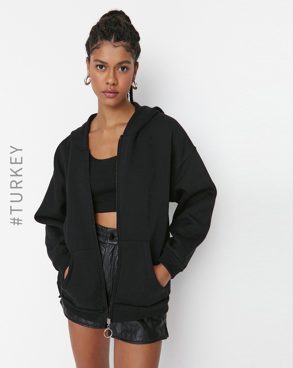 Buy Black Sweatshirt & Hoodies for Women by TRENDYOL Online