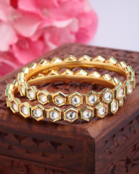 Brass High Gold Rajwadi Bangles - Jewellery By Nikita