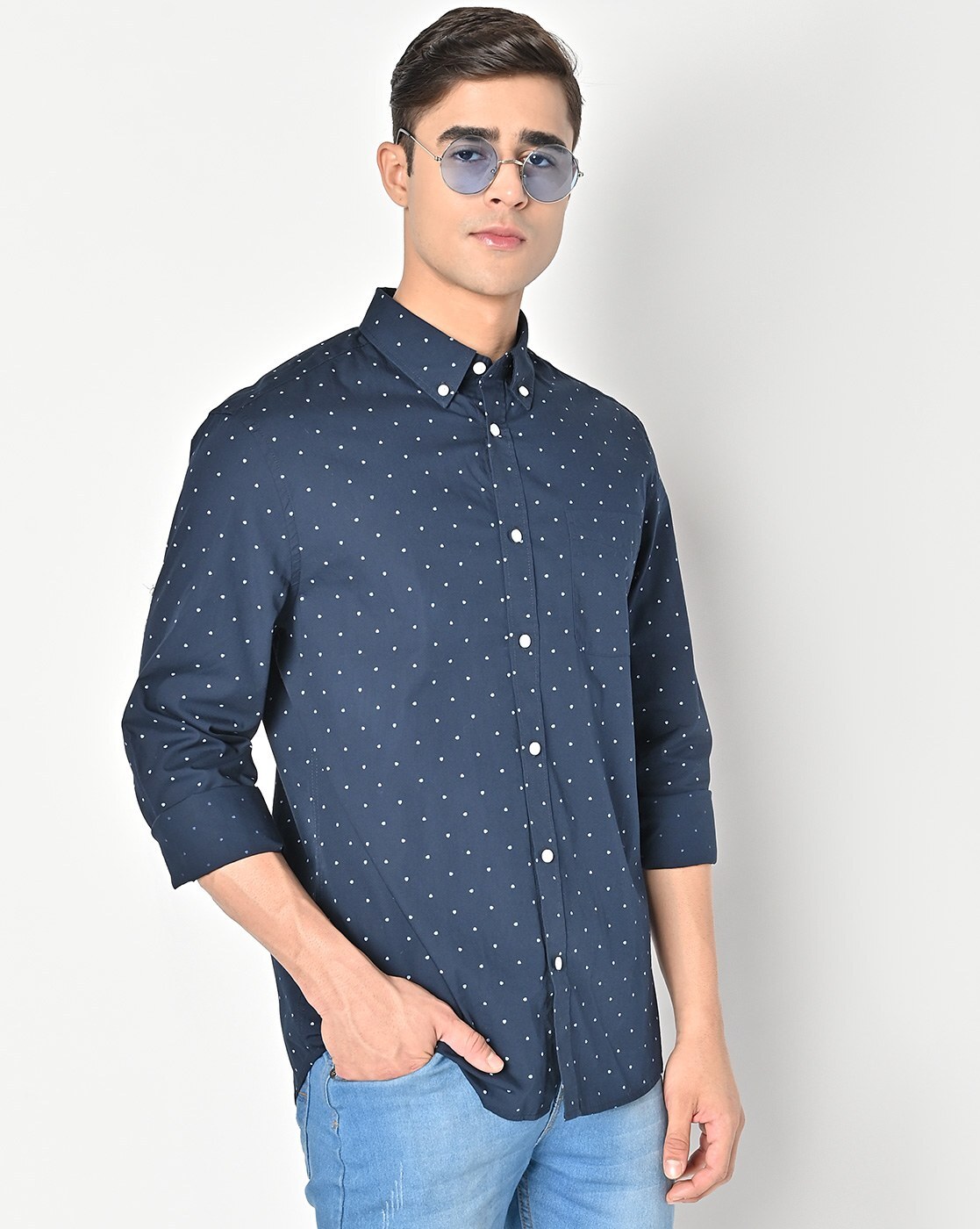 Buy Navy Blue Shirts for Men by Marks & Spencer Online