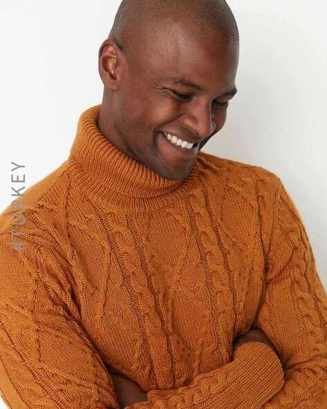 Cable Knit Turtleneck Pullover