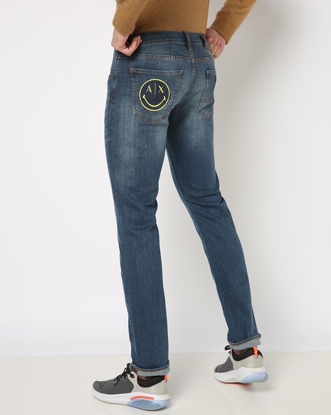Buy Denim Blue Jeans & Pants for Women by EMPORIO ARMANI Online | Ajio.com