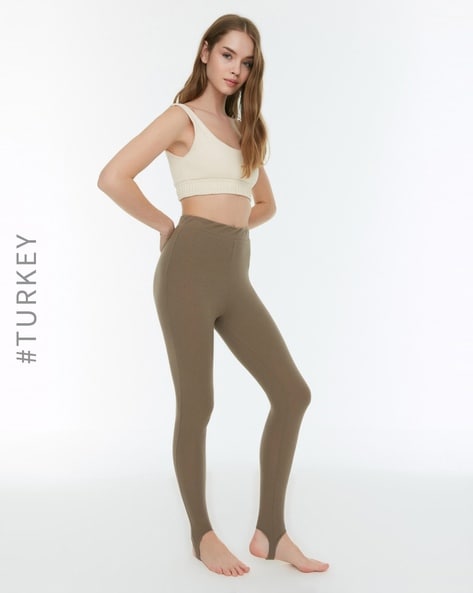 Women's High Waist, Full Length Leggings - Legging Seamless Melange