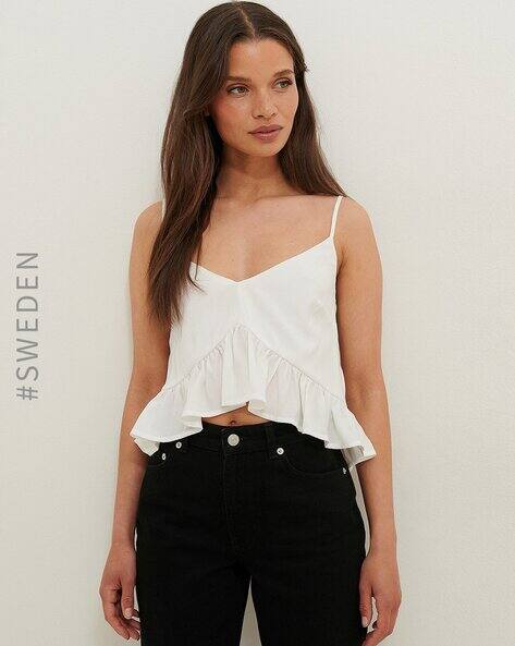 Crop Tops White Peplum Top Forever 21 White Lace Tank Top Forever