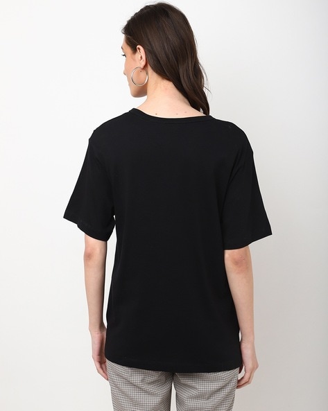 Pure Cotton Crew T-shirt - Black