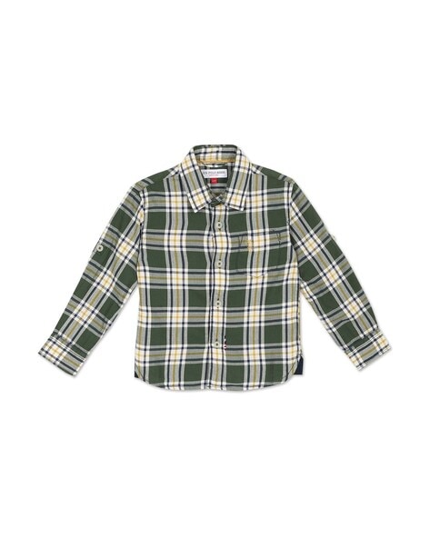 U S Polo Assn Checked Patch-Pocket Shirt