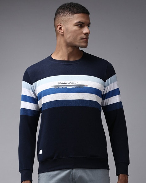 Colourblock Round-Neck Sweatshirt