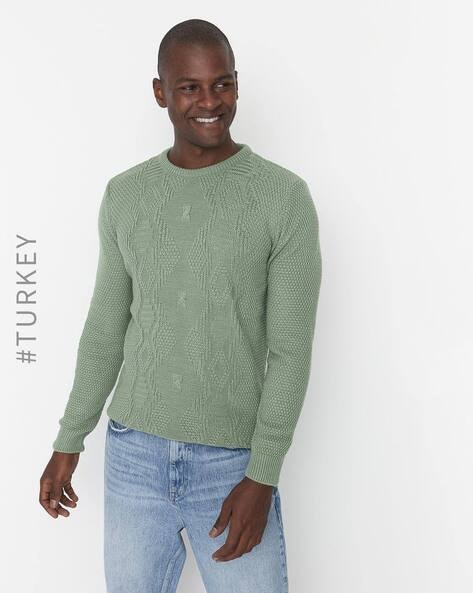 argyle knit jumper