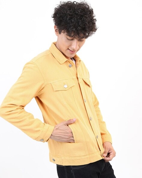 Yellow Mens Casual Wear Denim Jacket at Best Price in Ludhiana | Juneja  Fashioner