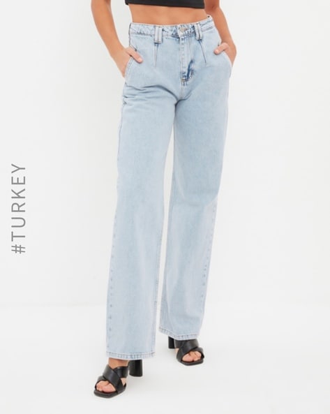 Buy Trendyol High Waist Baggy Jeans In Blue