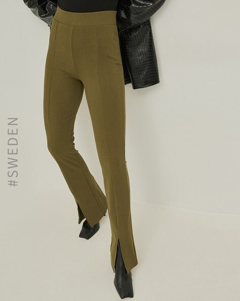 Buy Kazo Brown Regular Fit Elasticated Crop Pants for Womens Online  Tata  CLiQ