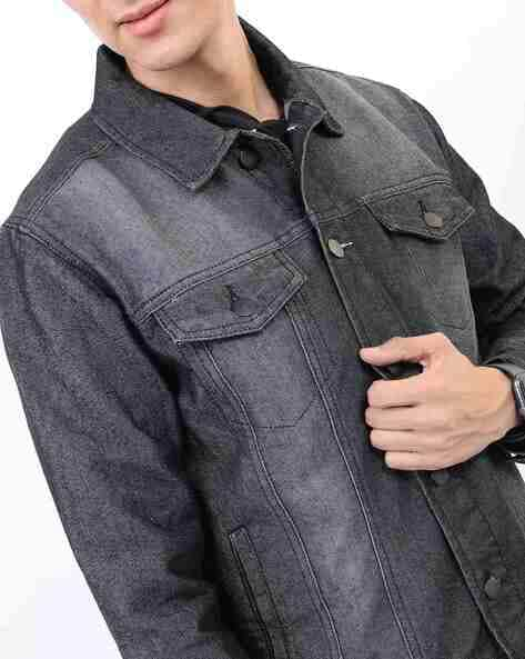 fcity.in - Men Denim Jacket Colour Olive / Classy Latest Men Jackets