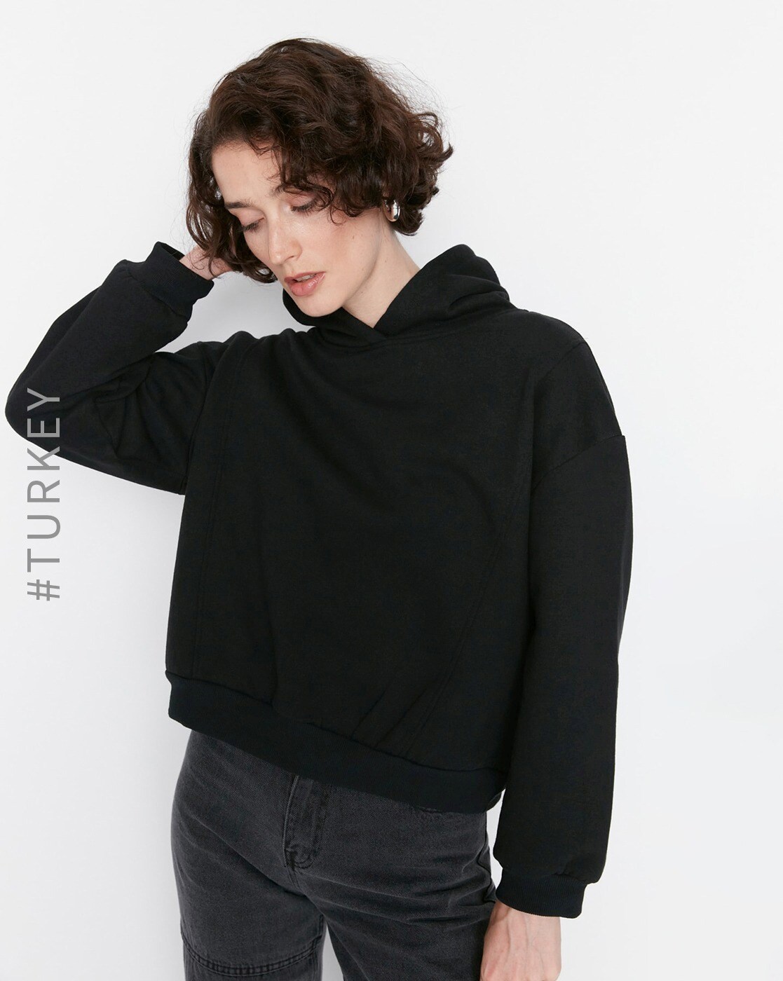 Buy Black Sweatshirt & Hoodies for Women by TRENDYOL Online