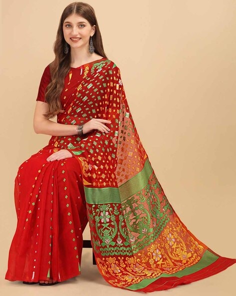 Buy Red Sarees for Women by FASHION BOOMS Online | Ajio.com