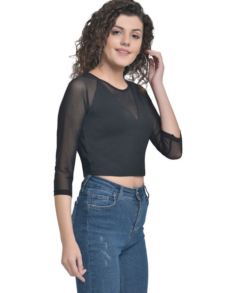 Crop discount top blusa