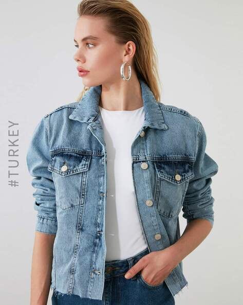 Ajio denim jackets outlet womens