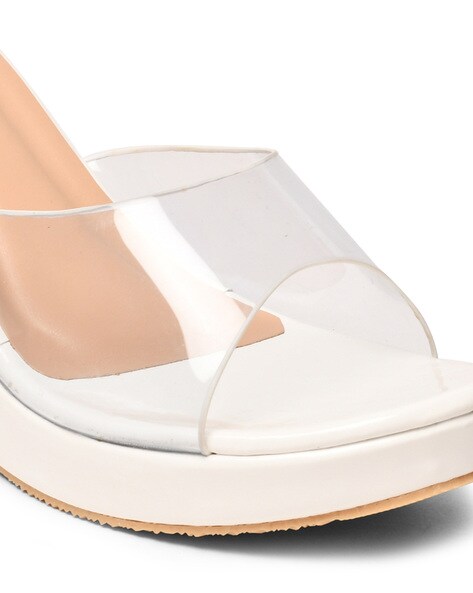 Wedge heels discount with clear strap