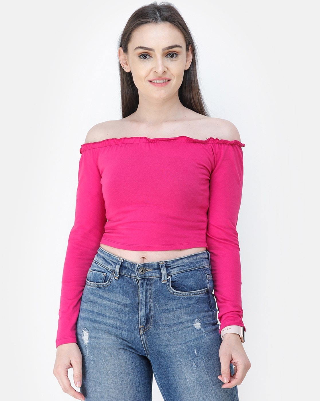 Buy Magenta Tops for Women by CATION Online