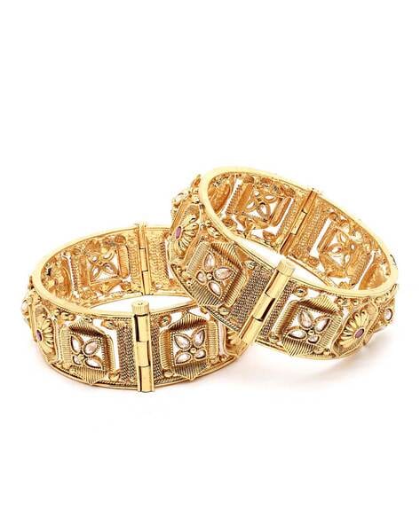 Lock hot sale bangles gold