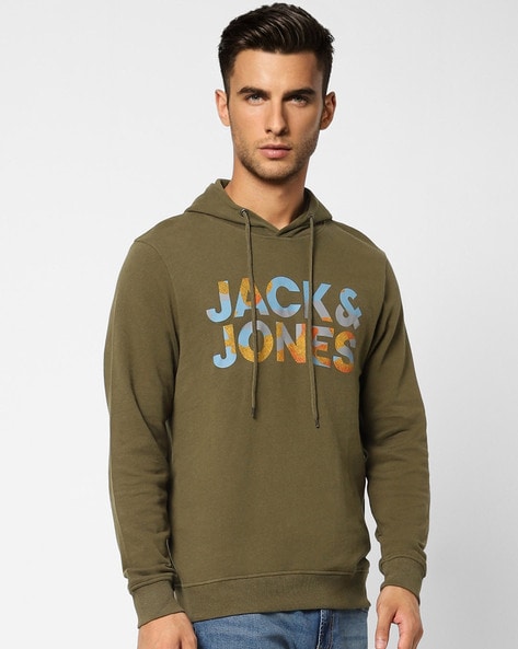 Jack and jones green hoodie best sale