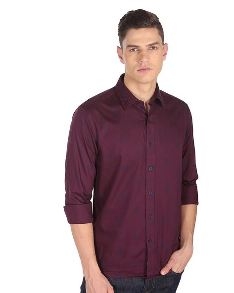 Repeat Brand Print Shirt with Patch Pocket