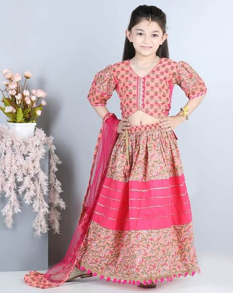 Pink Lehenga Choli Set , Readymade Birthday Dress, Kids Chaniya Choli | eBay