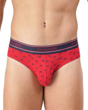 u.s. polo assn. Printed Brand Elasticated Waist Briefs-picture-47