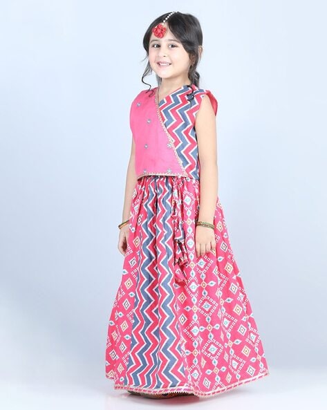 Little Girl Raw Silk Lehenga With Skirt and Crop Top, Kids Ethnic Dress,  Girls Lehenga Choli Set, Readymade Lehenga, Kids Indian Dress - Etsy