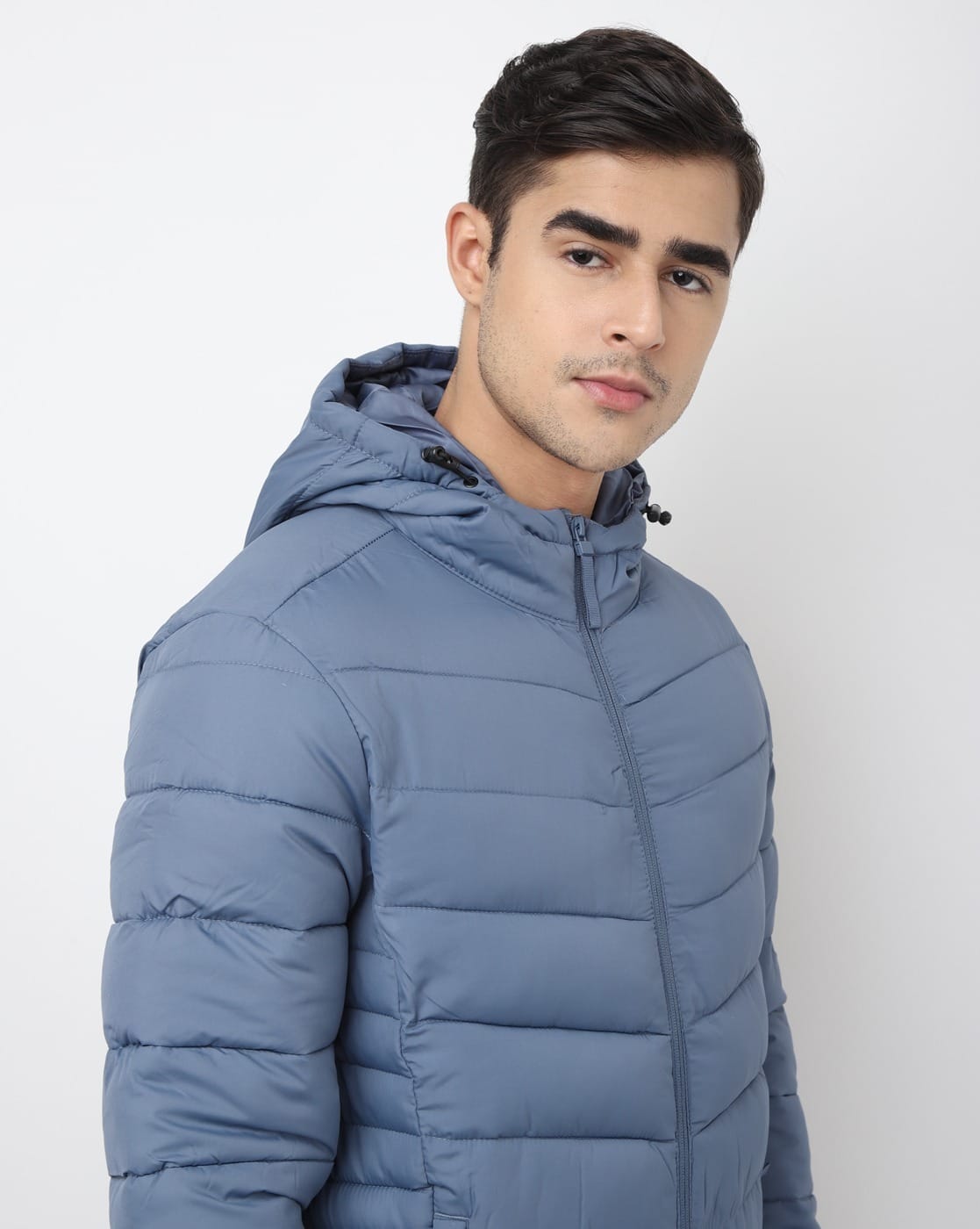 prolific red tape hooded puffer jacket