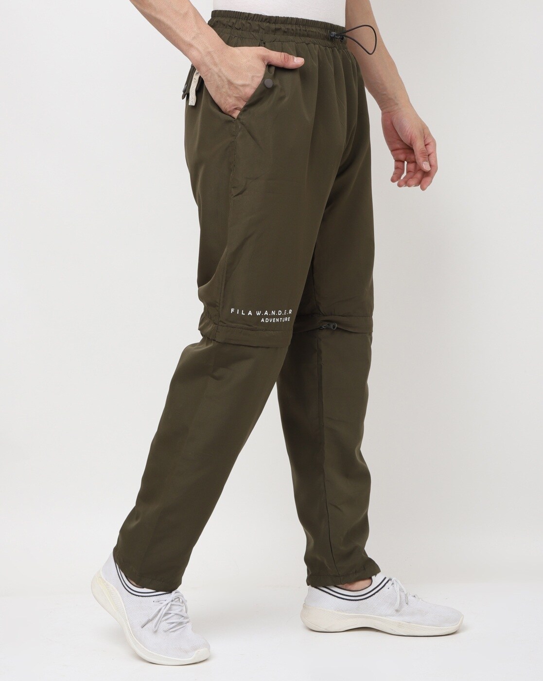 Buy Fila women classic fit cargo pants green olive Online | Brands For Less
