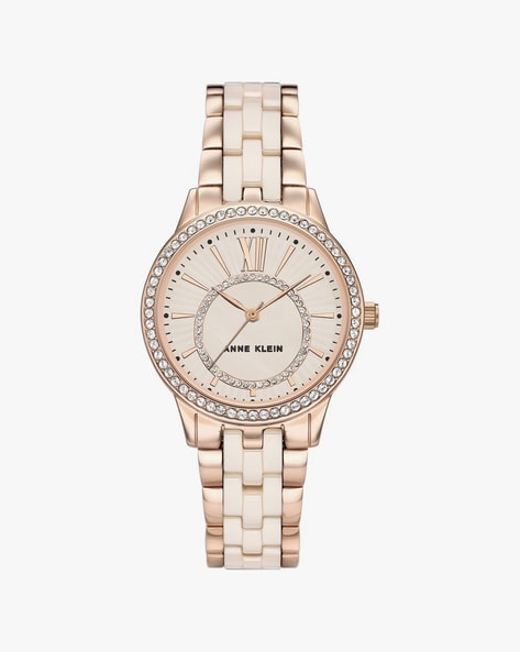 Considered Solar Powered Ceramic Watch White | Anne Klein