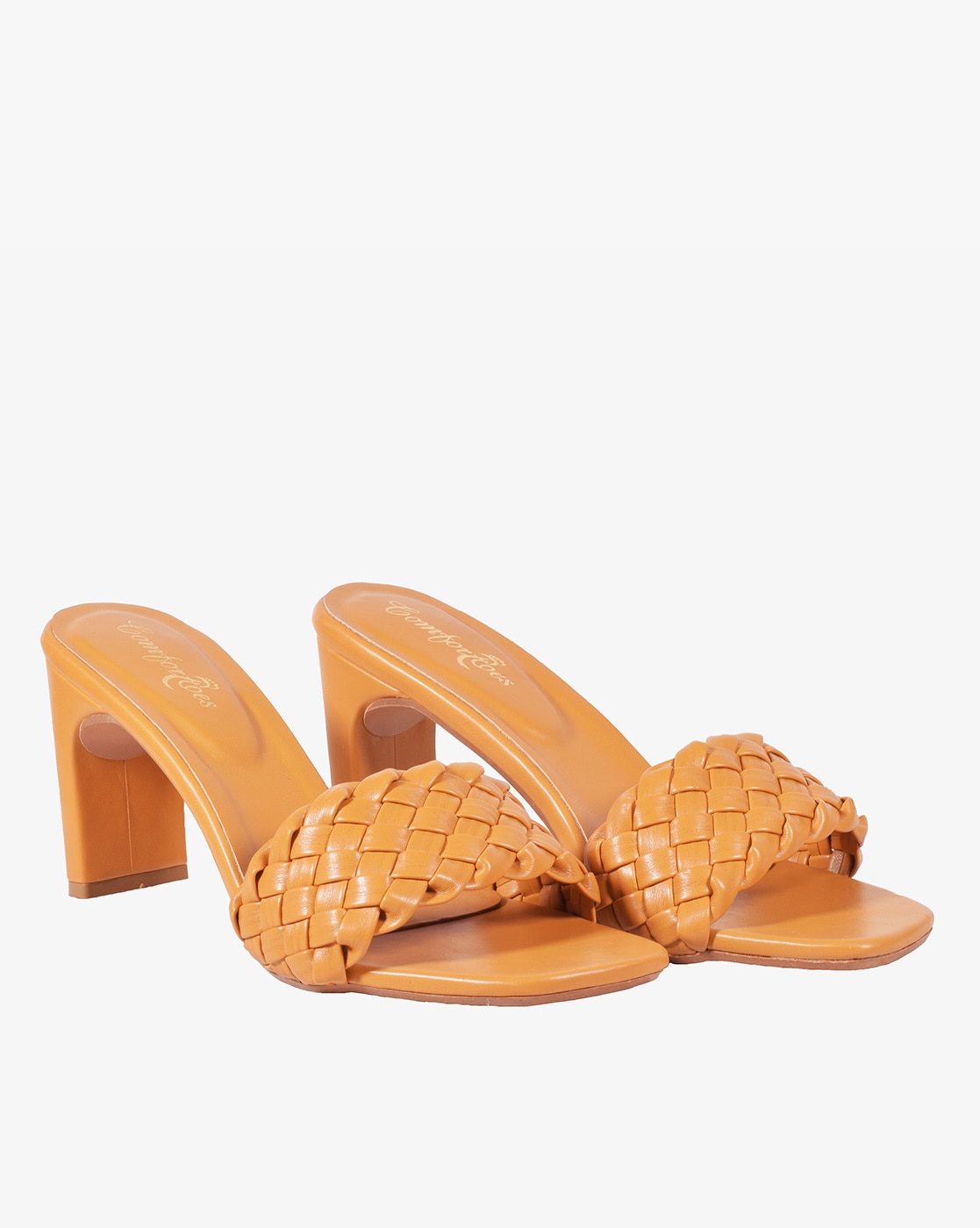 Buy Mango Tan Heeled Sandals for Women by COMFORT TOES Online